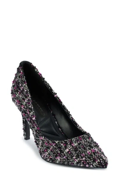 Karl Lagerfeld Paris Royale Ankle Strap Sandal In Black,dark Plum