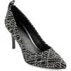 Karl Lagerfeld Paris Royale Pointed Toe Pump In Black/white