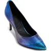 Karl Lagerfeld Paris Royale Pointed Toe Pump In Multi Lizard