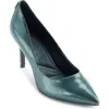 Karl Lagerfeld Paris Royale Pointed Toe Pump In Forest Green