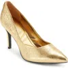 Karl Lagerfeld Paris Royale Pointed Toe Pump In Gold