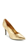 Karl Lagerfeld Paris Royale Pointed Toe Pump In Gold