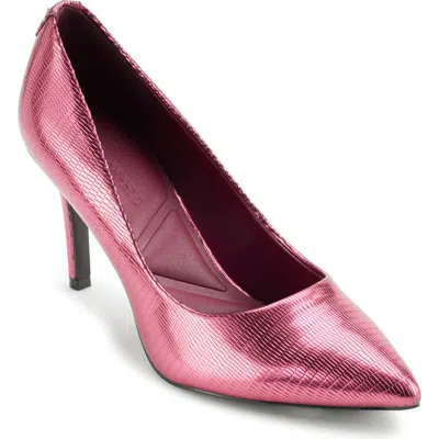 Karl Lagerfeld Paris Royale Pointed Toe Pump In Red Plum