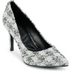 Karl Lagerfeld Paris Royale Pointed Toe Pump In White