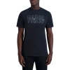 Karl Lagerfeld Paris Rubberized Logo Cotton Graphic Tee In Black