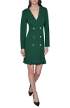 Karl Lagerfeld Paris Ruffle Hem Scuba Crepe Dress In Green