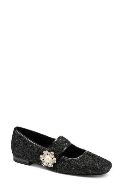 Karl Lagerfeld Paris Sabelle Mary Jane Ballet Flat In Black
