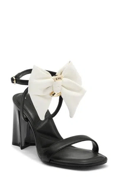 Karl Lagerfeld Paris Sashira Bow Sandal In Black