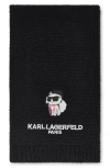Karl Lagerfeld Paris Sassy Choupette Scarf In Black