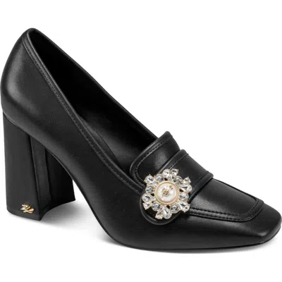Karl Lagerfeld Paris Savannah Ii Square Toe Pump In Black