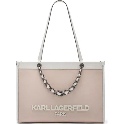 Karl Lagerfeld Paris Savoie Canvas Tote In Pink