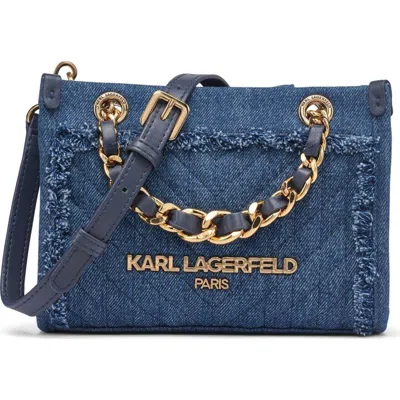 Karl Lagerfeld Paris Savoie Crossbody In Washed Denim