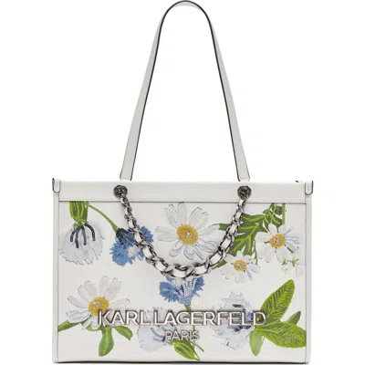 Karl Lagerfeld Paris Savoie Floral Emboridery Tote In Multi