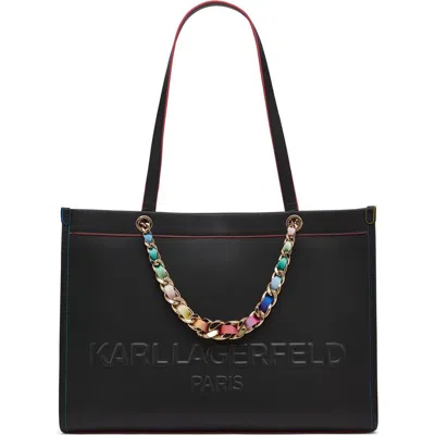 Karl Lagerfeld Paris Savoie Tote In Black Multi Combo