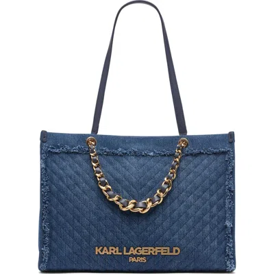 Karl Lagerfeld Paris Savoie Tote In Washed Denim