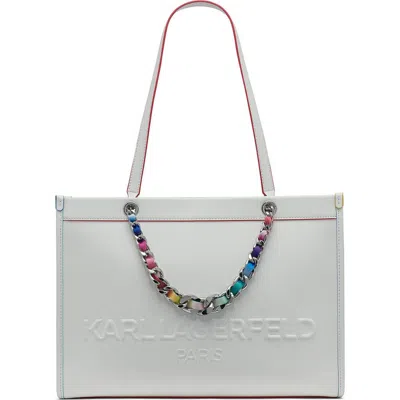 Karl Lagerfeld Paris Savoie Tote In Winter White Multi