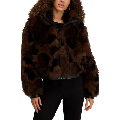KARL LAGERFELD KARL LAGERFELD PARIS SHAG FAUX FUR BOMBER