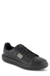 Karl Lagerfeld Paris Side Logo Plate Sneaker In Black