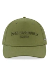 Karl Lagerfeld Paris Signature Embroidered Baseball Hat