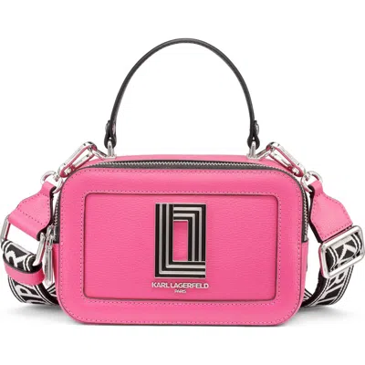 Karl Lagerfeld Paris Simone Camera Crossbody In Pink