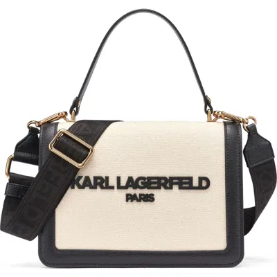 Karl Lagerfeld Paris Simone Canvas Satchel In Black