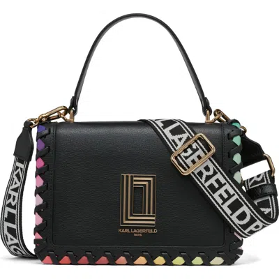 Karl Lagerfeld Paris Simone Crossbody In Black Multi Combo