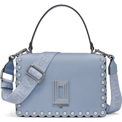 Karl Lagerfeld Paris Simone Crossbody With Pearls In Blue