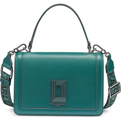 Karl Lagerfeld Paris Simone Flap Crossbody In Veridiian Green