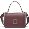 Karl Lagerfeld Paris Simone Front Flap Crossbody In Burgundy