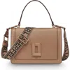 Karl Lagerfeld Paris Simone Front Flap Crossbody In Brown
