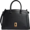 Karl Lagerfeld Paris Simone Leather Satchel In Black