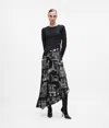 Karl Lagerfeld Paris Sketch Midi Dress In Black
