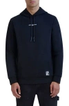 Karl Lagerfeld Paris Small Logo Hoodie In Black