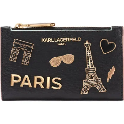 Karl Lagerfeld Paris Small Wallet With Pins In Multi