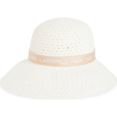 Karl Lagerfeld Paris St Tropez Reader Hat In White