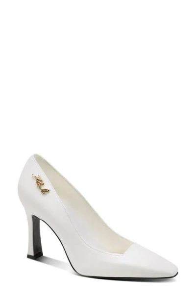 Karl Lagerfeld Paris Stella Pump In White