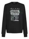 Karl Lagerfeld Paris Store Sketch Sweatshirt In Black