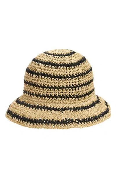 Karl Lagerfeld Paris Straw Cloche Hat In Pink