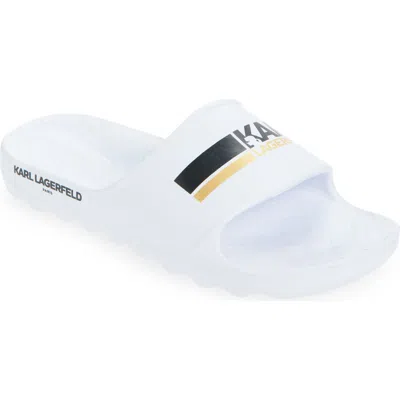 Karl Lagerfeld Paris Stripe Logo Pool Slide