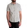 Karl Lagerfeld Striped Paris Striped Short Sleeve Logo Shirt