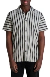 Karl Lagerfeld Paris Stripe Sweater Knit Button-up Shirt