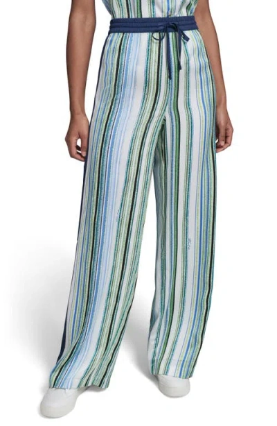 Karl Lagerfeld Paris Stripe Wide Leg Pants In Multi