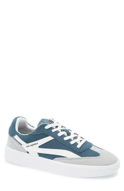 Karl Lagerfeld Paris Suede Side-k Sneaker In Blue