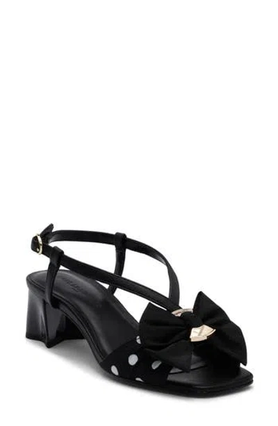Karl Lagerfeld Paris Suttyn Bow Sandal In Black