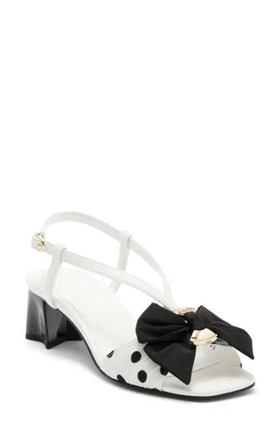Karl Lagerfeld Paris Suttyn Bow Sandal In White