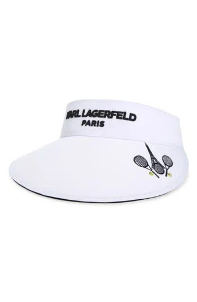 Karl Lagerfeld Paris Tennis Embroidered Visor