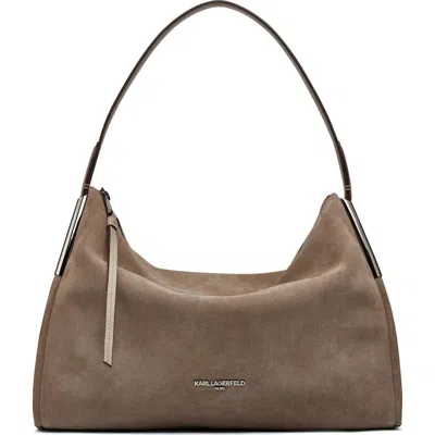 Karl Lagerfeld Paris Valerie Hobo In Brown