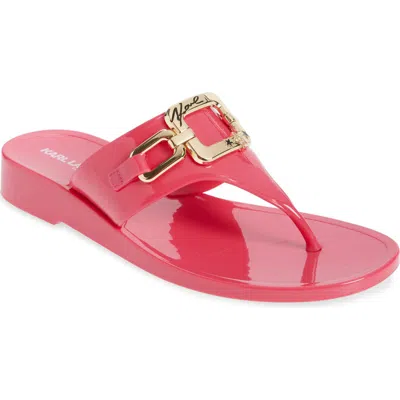 Karl Lagerfeld Paris Vardice Flat Sandal In Pink