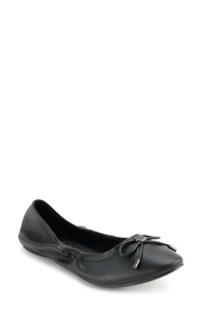 Karl Lagerfeld Paris Velma Ballet Flat In Dark Black
