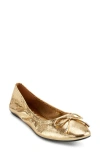 Karl Lagerfeld Paris Velma Metallic Ballet Flat